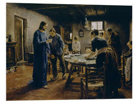 Foam board print The Mealtime Prayer, Fritz von Uhde, 1885