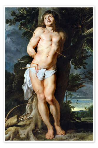 Plakat Saint Sebastian, 1618