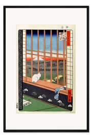 Gerahmter Kunstdruck Eine Katze Sitzt auf dem Fenstersitz