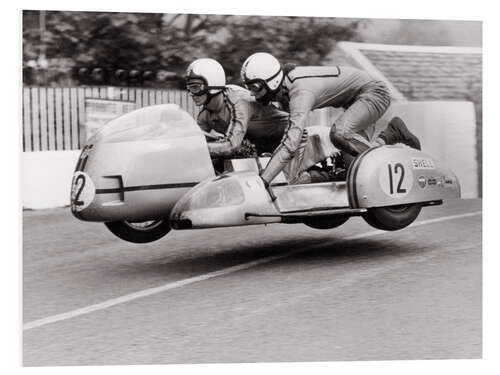 Stampa su PVC Sidecar TT Race, Isle of Man, 1970