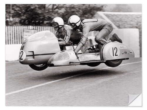 Naklejka na ścianę Sidecar TT Race, Isle of Man, 1970