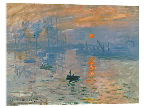 Foam board print Impression, Sunrise, 1872