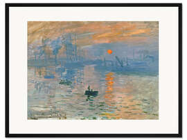 Gerahmter Kunstdruck Abdruck, Sonnenaufgang, 1872
