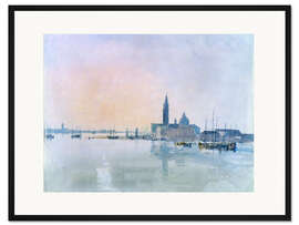 Gerahmter Kunstdruck San Giorgio Maggiore aus der Dogana, 1819