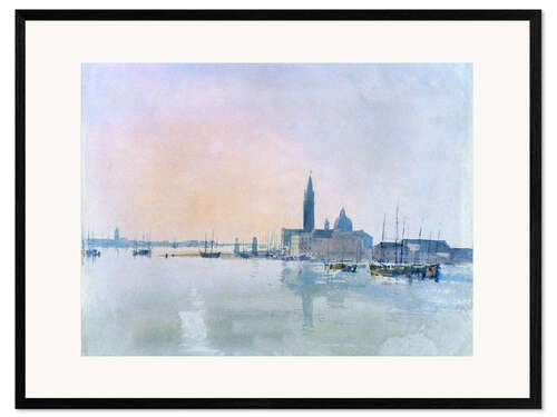 Impression artistique encadrée San Giorgio Maggiore from the Dogana, 1819