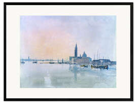 Framed art print San Giorgio Maggiore from the Dogana, 1819