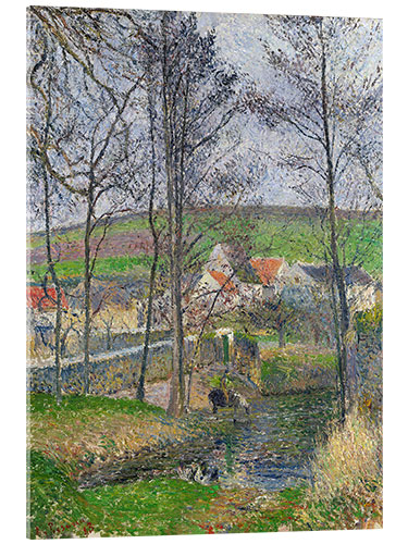 Quadro em acrílico The Banks of the Viosne at Osny in Grey Weather, 1883