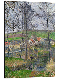 Tableau en aluminium The Banks of the Viosne at Osny in Grey Weather, 1883