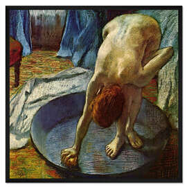 Gerahmter Kunstdruck Frau in einer Badewanne, 1886