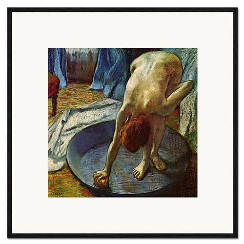 Plakat artystyczny premium w ramie Woman in a Tub, 1886