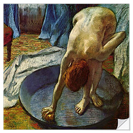 Muursticker Woman in a Tub, 1886