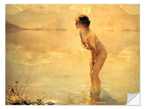 Selvklæbende plakat September Morn, Paul Chabas, 1912