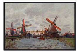 Gerahmter Kunstdruck Mühlen in Westzijderveld bei Zaandam, 1871