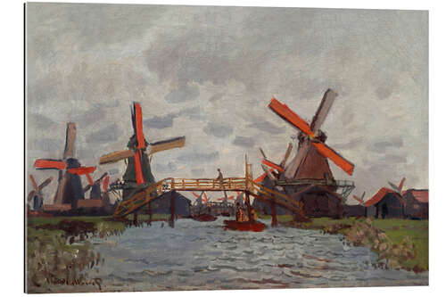 Gallery print Mills at Westzijderveld near Zaandam, 1871