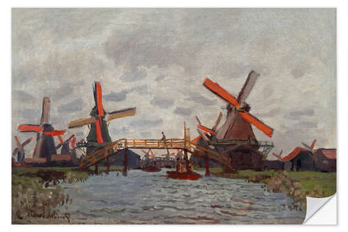 Wandsticker Mühlen in Westzijderveld bei Zaandam, 1871