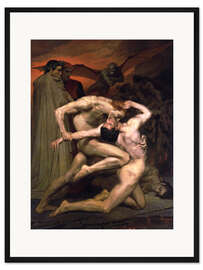Gerahmter Kunstdruck Dante und Virgil in der Hölle, 1850