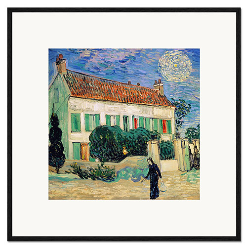 Framed art print White House at Night, 1890