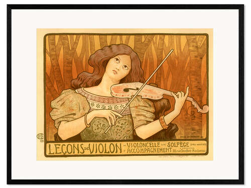 Kunsttryk i ramme Leçons de Violon, 1898