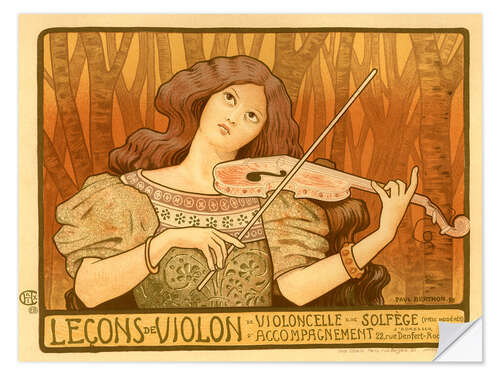 Naklejka na ścianę Leçons de Violon, 1898