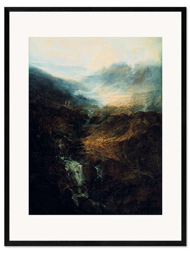 Impression artistique encadrée Morning amongst the Coniston Fells, Cumberland', 1798