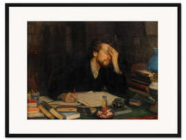 Gerahmter Kunstdruck Die Qualen der kreativen Arbeit, Leonid Pasternak