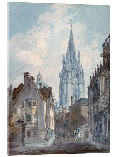 Cuadro de metacrilato Oxford, St Mary's from Oriel Lane, 1792