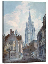 Canvas print Oxford, St Mary&#039;s from Oriel Lane, 1792