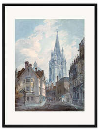 Gerahmter Kunstdruck Oxford, St. Mary und Oriel Lane, 1792