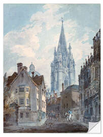 Selvklebende plakat Oxford, St Mary's from Oriel Lane, 1792