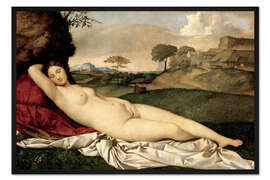Gerahmter Kunstdruck Schlafende Venus, Giorgione