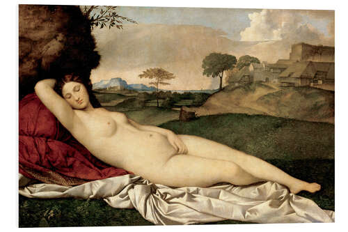 Foam board print Sleeping Venus, Giorgione