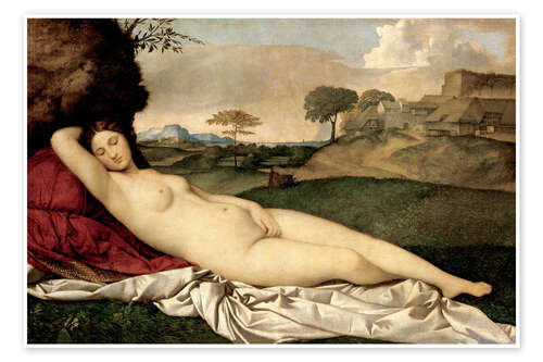 Póster Sleeping Venus, Giorgione