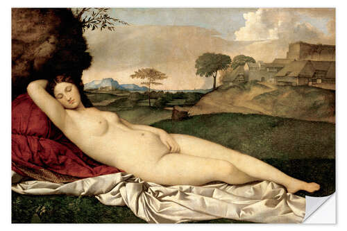 Sticker mural Sleeping Venus, Giorgione