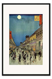 Gerahmter Kunstdruck Saruwaka Cho, Yoru Shibai, 1856