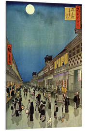 Magnettafel Saruwaka Cho, Yoru Shibai, 1856