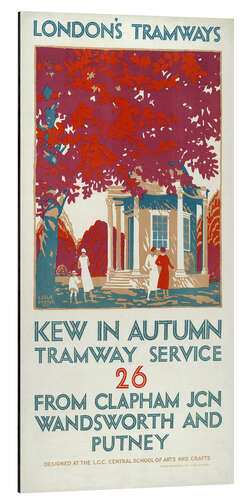 Aluminiumtavla Kew in Autumn, London County Council