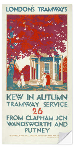 Selvklebende plakat Kew in Autumn, London County Council