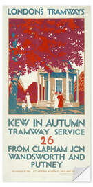 Selvklebende plakat Kew in Autumn, London County Council