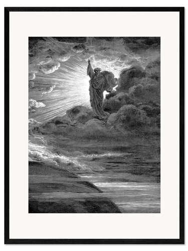 Kehystetty taidepainatus God Creating Light, 1866