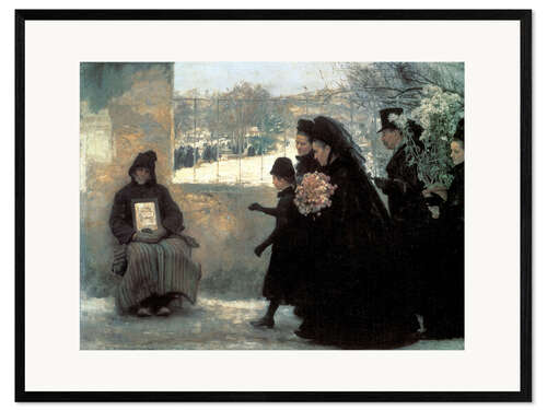Kehystetty taidepainatus All Saints' Day, Emile Friant, 1888