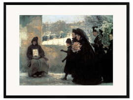 Kehystetty taidepainatus All Saints' Day, Emile Friant, 1888