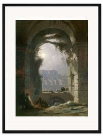 Gerahmter Kunstdruck Das Kolosseum in der Nacht