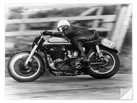 Naklejka na ścianę A Norton in action in the Isle of Man, 1950