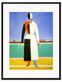 Impresión de arte enmarcada Woman with a Rake, 1932