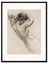 Gerahmter Kunstdruck Studie für eine Wassernymphe