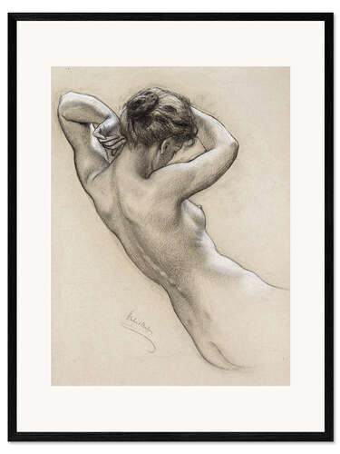 Plakat artystyczny premium w ramie Study for a Water Nymph
