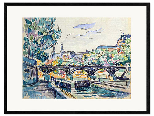 Plakat artystyczny premium w ramie Bank of the Seine Near the Pont des Arts