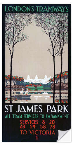 Selvklebende plakat St James' Park