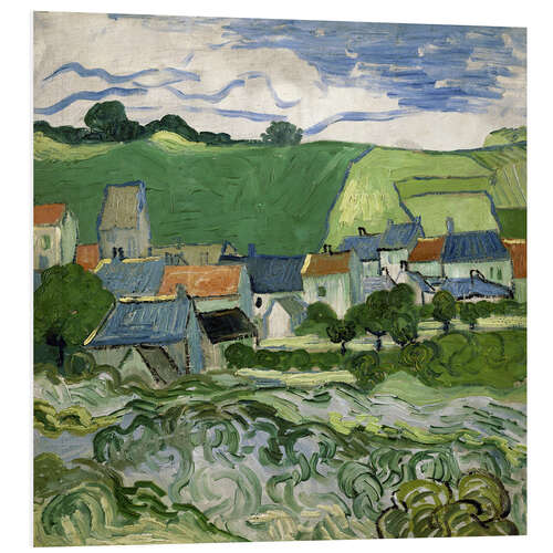 Foam board print View of Auvers