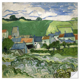 Wall sticker View of Auvers